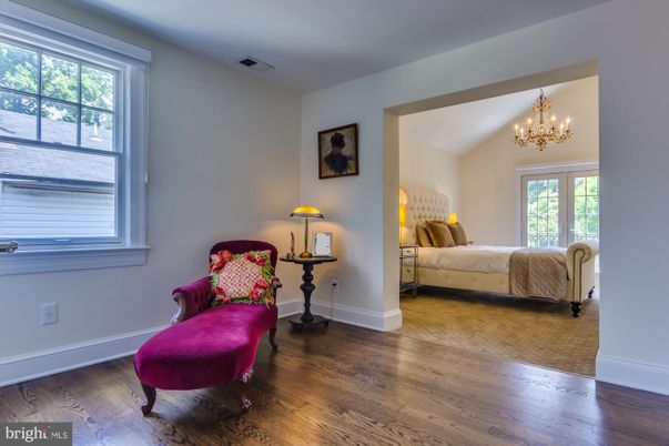 Bedroom, Chandelier, Interior, Wood Texture Flooring