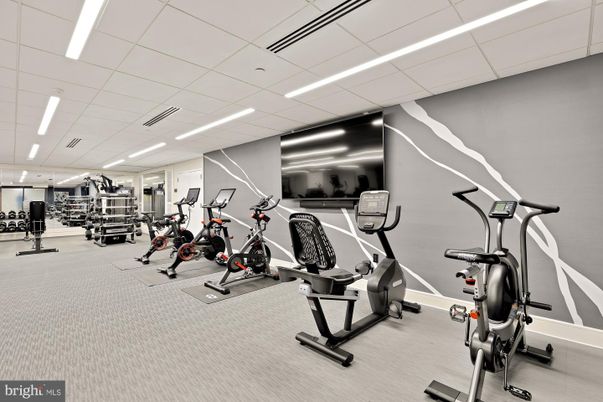 Fitness Equipment, Gym, Interior, Recessed Lighting