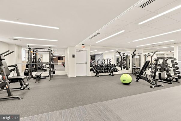 Fitness Equipment, Gym, Interior, Recessed Lighting