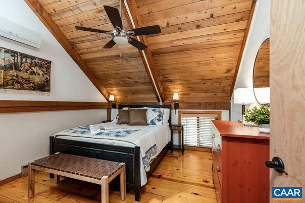 Bedroom, Interior, Wooden Beams, Wooden Ceilings, Wood Texture Flooring