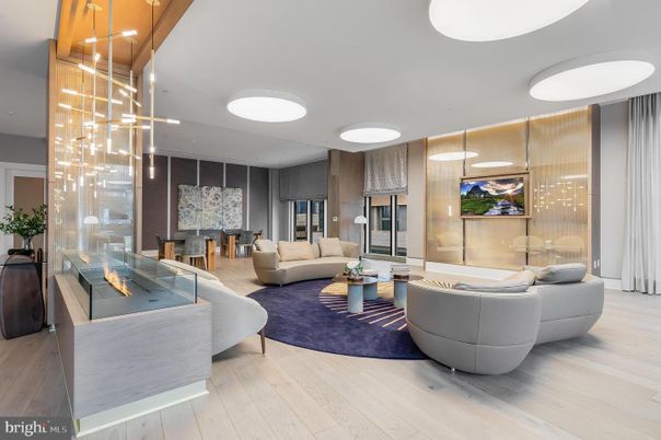 Interior, Living room, Pendant Lights, Recessed Lighting, Wood Texture Flooring