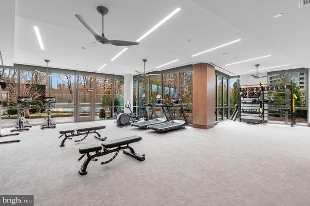 Fitness Equipment, Gym, Interior, Recessed Lighting