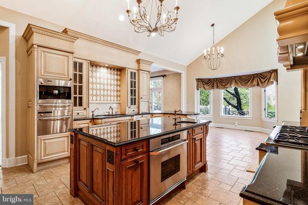 Chandelier, Interior, Kitchen, Stainless Steel Appliances