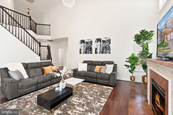 Chandelier, Fireplace, Interior, Living room, Wood Texture Flooring
