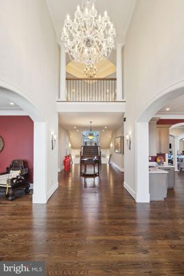 Chandelier, Interior, Recessed Lighting, Wood Texture Flooring