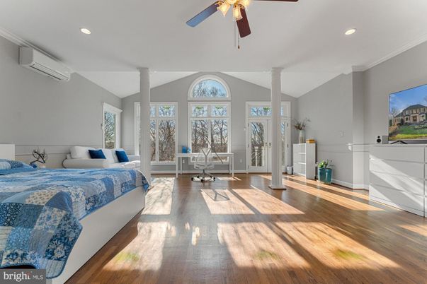 Bedroom, Home Office, Interior, Recessed Lighting, Wood Texture Flooring