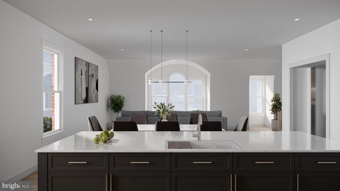 Dining room, Interior, Kitchen, Pendant Lights, Recessed Lighting