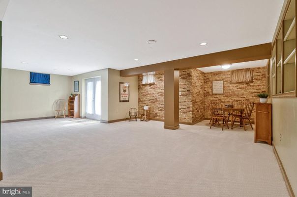 Dining room, Interior, Recessed Lighting, Stone Walls