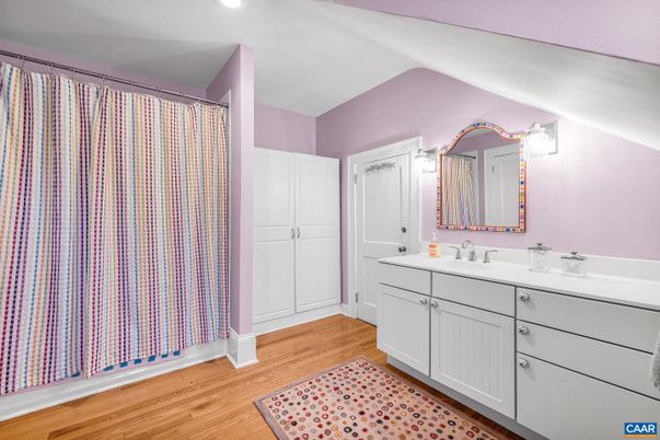 Bathroom, Interior, Recessed Lighting, Wood Texture Flooring