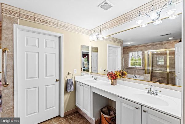 Bathroom, Dual Sink Vanities, Glass Shower, Interior