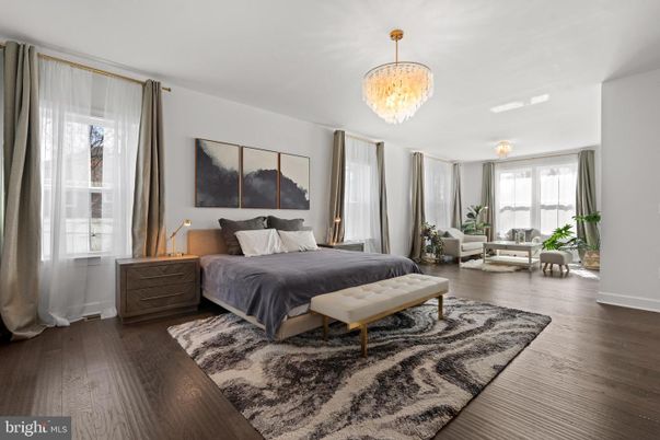Bedroom, Chandelier, Interior, Wood Texture Flooring