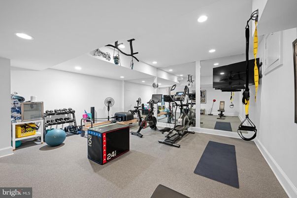 Fitness Equipment, Gym, Interior, Recessed Lighting