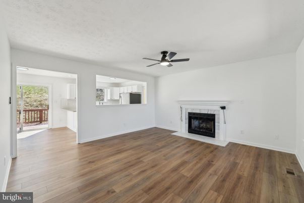 Empty room, Fireplace, Interior, Wood Texture Flooring