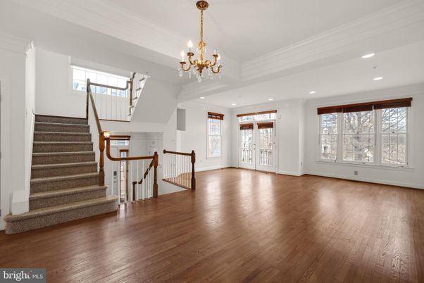 Chandelier, Interior, Recessed Lighting, Wood Texture Flooring
