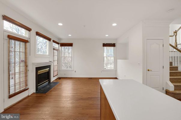 Fireplace, Interior, Recessed Lighting, Wood Texture Flooring