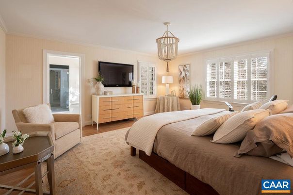 Bedroom, Interior, Pendant Lights, Wood Texture Flooring