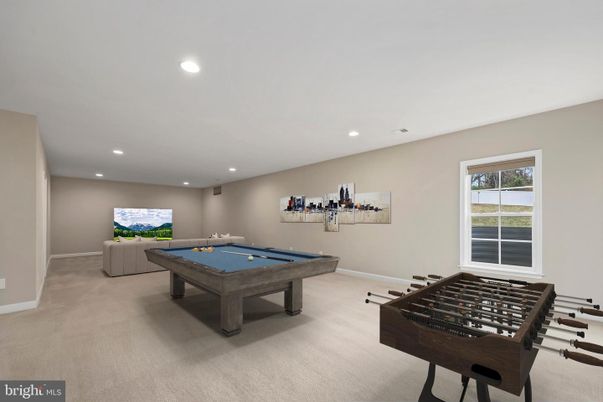Billiard Table, Game Room, Interior, Recessed Lighting
