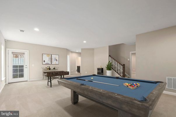 Billiard Table, Game Room, Interior, Recessed Lighting