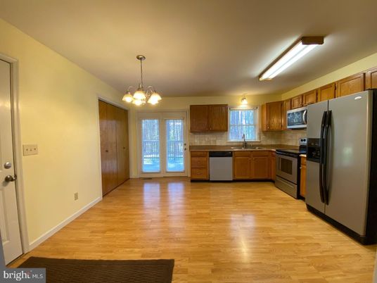 Chandelier, Interior, Kitchen, Pendant Lights, Wood Texture Flooring