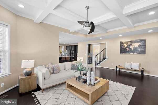 Interior, Kitchen, Living room, Recessed Lighting, Wood Texture Flooring