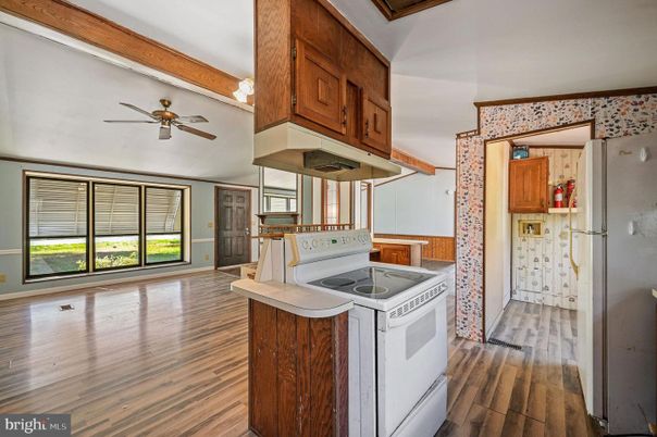 Interior, Kitchen, Wood Texture Flooring
