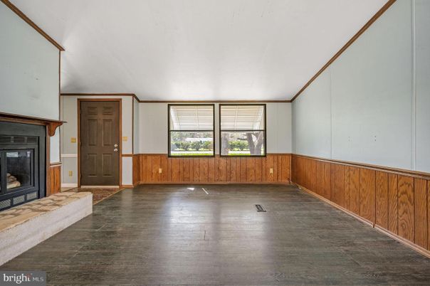 Empty room, Fireplace, Interior, Wood Texture Flooring