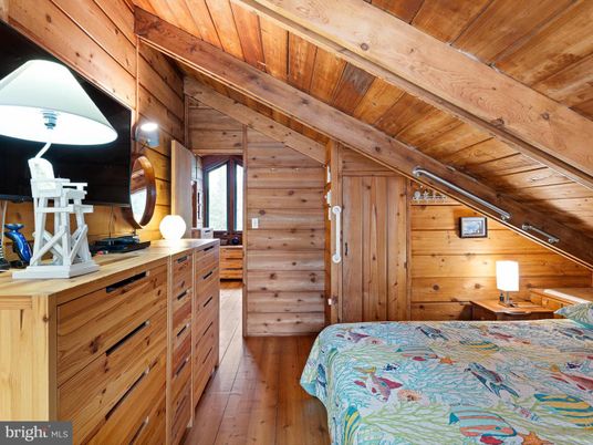 Bedroom, Interior, Wooden Beams, Wooden Ceilings, Wood Texture Flooring, Wooden Walls