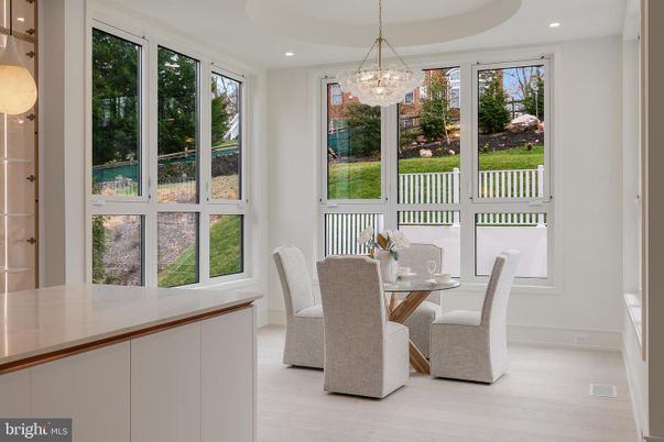 Chandelier, Dining room, Interior, Recessed Lighting, Wood Texture Flooring