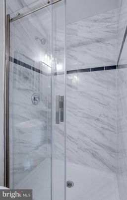 Bathroom, Glass Shower, Interior, Marble Walls