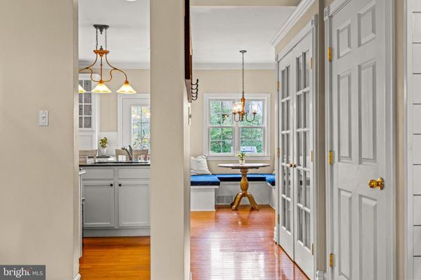 Chandelier, Dining room, Interior, Pendant Lights, Wood Texture Flooring