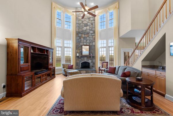 Fireplace, Interior, Living room, Stone Walls, Wood Texture Flooring
