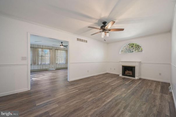 Empty room, Fireplace, Interior, Wood Texture Flooring