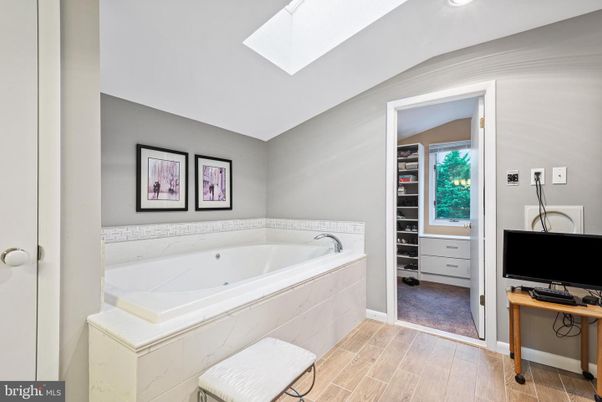 Bathroom, Interior, Recessed Lighting, Wood Texture Flooring