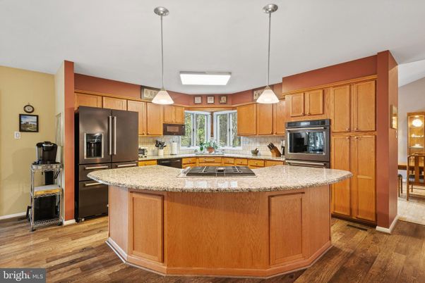 Interior, Kitchen, Pendant Lights, Stainless Steel Appliances, Wood Texture Flooring