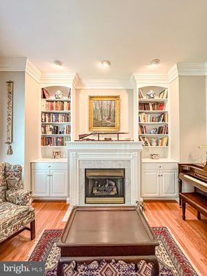 Billiard Table, Fireplace, Game Room, Interior, Piano, Recessed Lighting, Wood Texture Flooring