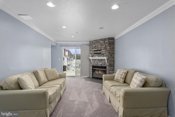 Fireplace, Interior, Living room, Recessed Lighting, Stone Walls