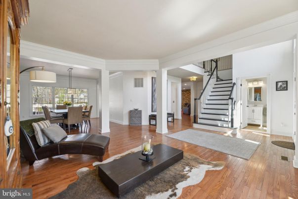 Dining room, Interior, Living room, Pendant Lights, Wood Texture Flooring
