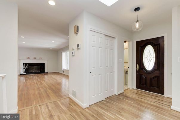 Fireplace, Interior, Pendant Lights, Recessed Lighting, Wood Texture Flooring