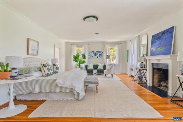 Bedroom, Fireplace, Interior, Living room, Wood Texture Flooring