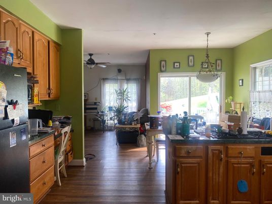 Dining room, Interior, Kitchen, Living room, Pendant Lights, Wood Texture Flooring