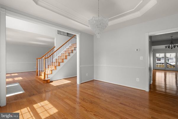Chandelier, Empty room, Interior, Wood Texture Flooring