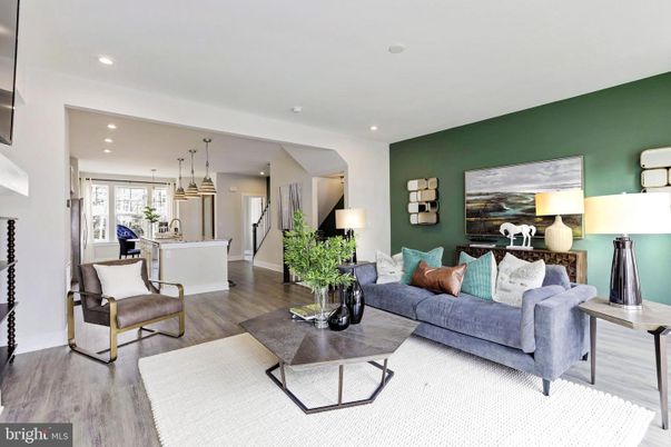 Interior, Kitchen, Living room, Pendant Lights, Recessed Lighting, Wood Texture Flooring