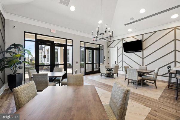 Dining room, Interior, Pendant Lights, Recessed Lighting, Wood Texture Flooring