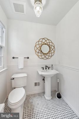 Bathroom, Chandelier, Interior