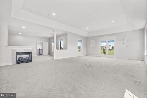 Empty room, Fireplace, Interior, Recessed Lighting