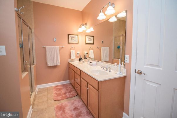 Bathroom, Dual Sink Vanities, Glass Shower, Interior