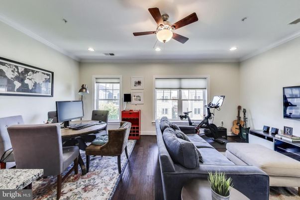 Fitness Equipment, Home Office, Interior, Recessed Lighting, Wood Texture Flooring