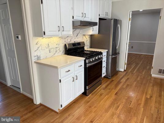 Interior, Kitchen, Marble Walls, Wood Texture Flooring