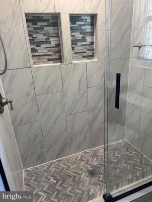 Bathroom, Glass Shower, Interior, Marble Walls