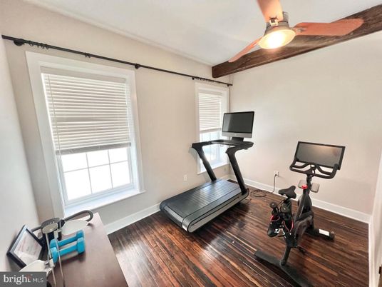 Fitness Equipment, Interior, Wood Texture Flooring